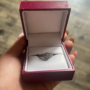 Helzberg Diamonds Silver Ring with Sparkling Accents